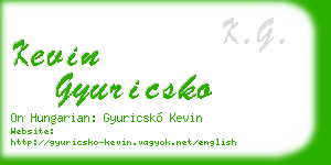 kevin gyuricsko business card
